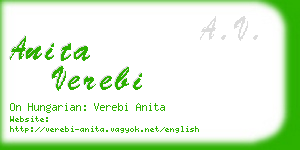 anita verebi business card